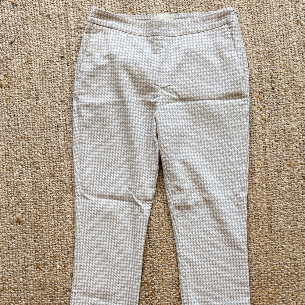 Sezane Clara women’s beige checkered S48/med capri pant